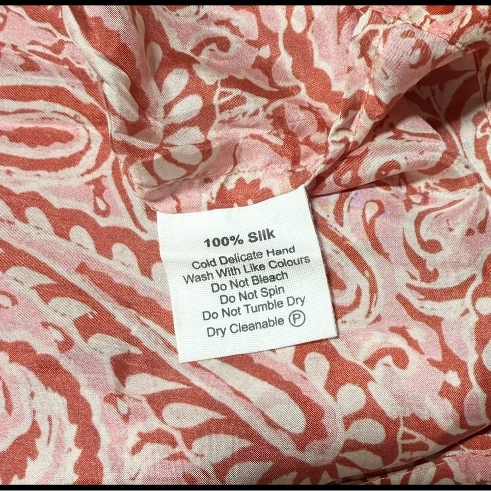 Hannah Artwear Elara Aubrie Maxi Dress Size 0 NWT 100% Silk Pink Paisley Boho - Picture 11 of 13